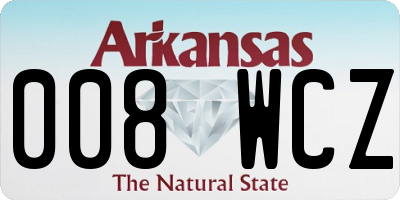 AR license plate 008WCZ