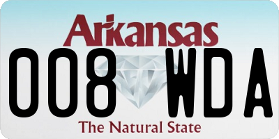 AR license plate 008WDA