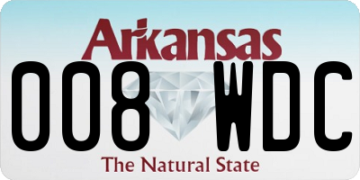 AR license plate 008WDC