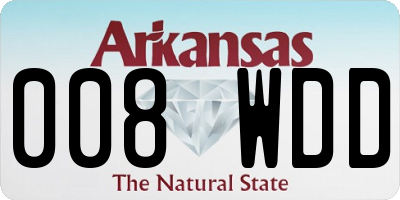 AR license plate 008WDD