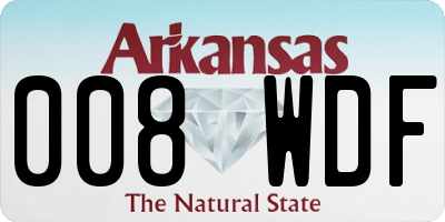 AR license plate 008WDF
