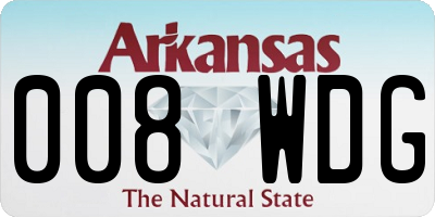 AR license plate 008WDG
