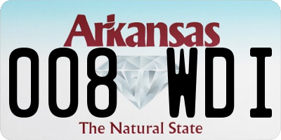 AR license plate 008WDI