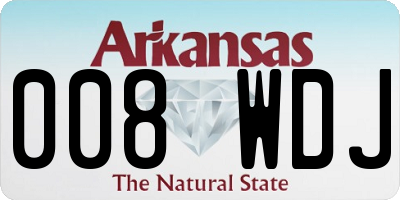 AR license plate 008WDJ