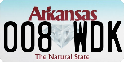 AR license plate 008WDK