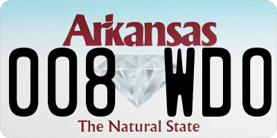 AR license plate 008WDO