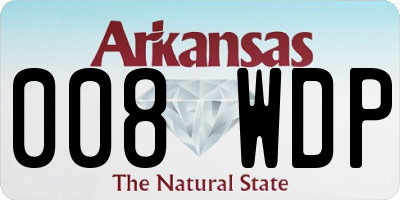 AR license plate 008WDP