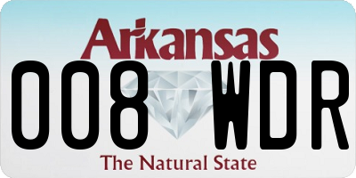 AR license plate 008WDR