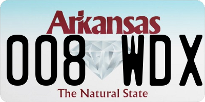 AR license plate 008WDX