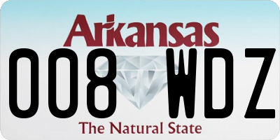 AR license plate 008WDZ