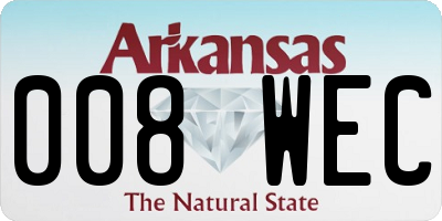 AR license plate 008WEC