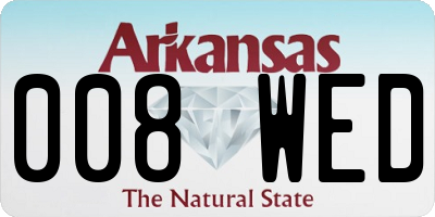 AR license plate 008WED