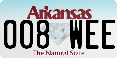 AR license plate 008WEE