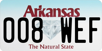 AR license plate 008WEF