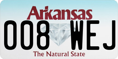 AR license plate 008WEJ
