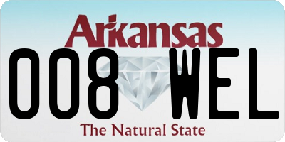AR license plate 008WEL