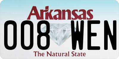 AR license plate 008WEN