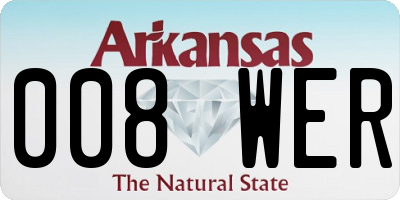 AR license plate 008WER