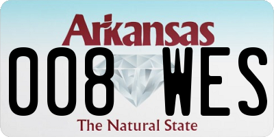 AR license plate 008WES