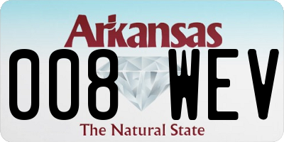 AR license plate 008WEV
