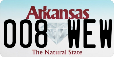 AR license plate 008WEW