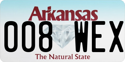 AR license plate 008WEX
