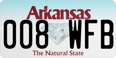 AR license plate 008WFB