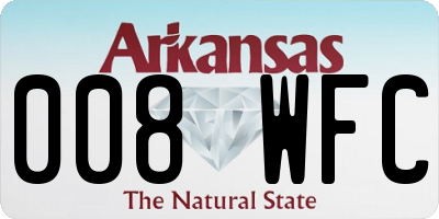AR license plate 008WFC