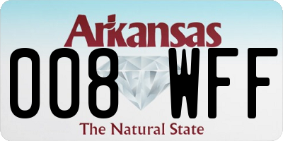 AR license plate 008WFF