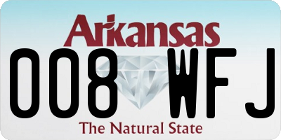 AR license plate 008WFJ