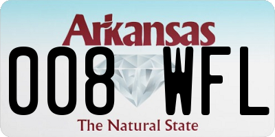 AR license plate 008WFL