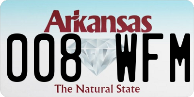 AR license plate 008WFM