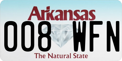 AR license plate 008WFN