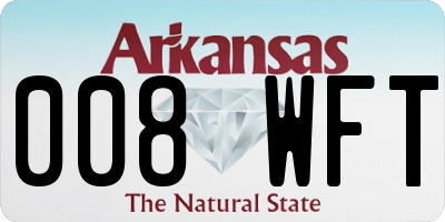 AR license plate 008WFT