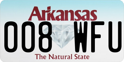 AR license plate 008WFU