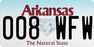 AR license plate 008WFW