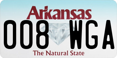 AR license plate 008WGA