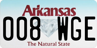 AR license plate 008WGE