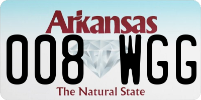 AR license plate 008WGG