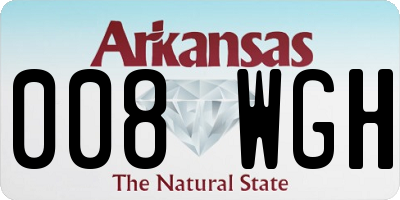 AR license plate 008WGH