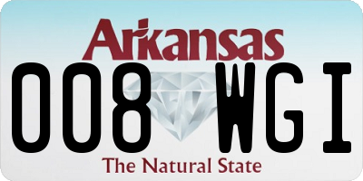 AR license plate 008WGI