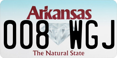 AR license plate 008WGJ