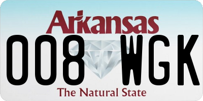 AR license plate 008WGK