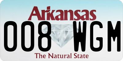 AR license plate 008WGM