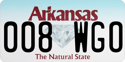 AR license plate 008WGO