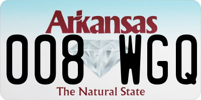 AR license plate 008WGQ