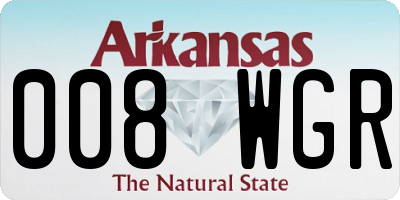 AR license plate 008WGR