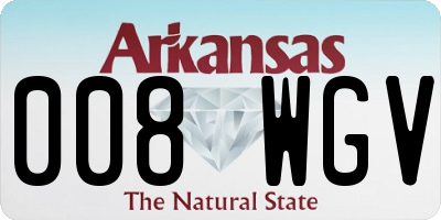 AR license plate 008WGV