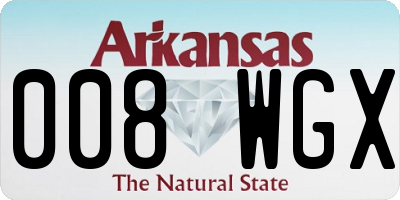 AR license plate 008WGX