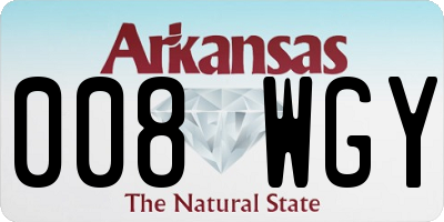 AR license plate 008WGY